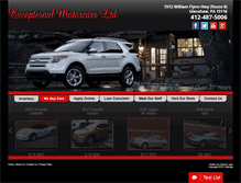 Tablet Screenshot of exceptionalmotorcars.com